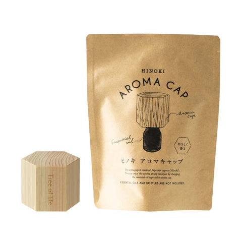 Hinoki(ひのき)アロマキャップ 六角形
